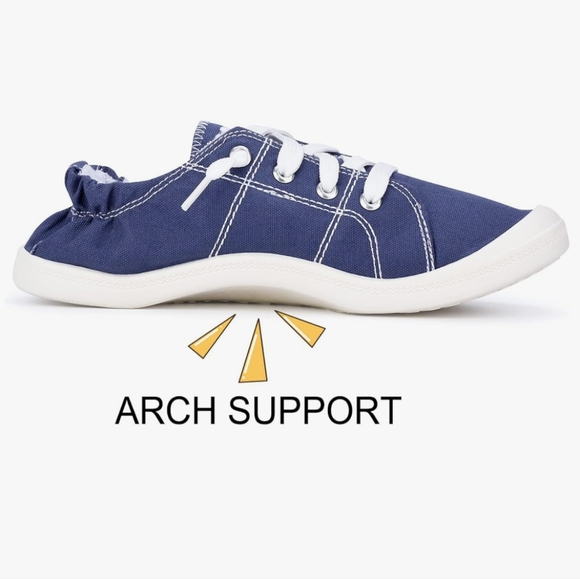 Sowift Women's Low-Top Canvas Fashion Slip-On Sneakers Casual Walking Shoes - Picture 3 of 8